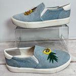Sam Edelman Evelina Island Luxe Beaded Pineapple Slip On Sneakers Pastel Blue 37 Photo 1