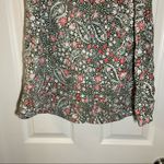 Time & Tru  Green/Pink Print V Neck Sleeveless Blouse M Photo 5