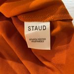 STAUD  Sofia Balloon Sleeve Midi Dress in Rust Orange Size 0 Photo 7