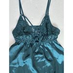 VTG Woman Lace Teal Nighty Nightgown Chemise Slip‎ Dress V Neck 90s Y2K Small Size undefined Photo 1