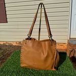 American Leather Co.
LENOX STUDDED TRIPLE ENTRY SATCHEL Tan Photo 13