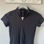 Lovito Black Short Sleeve Rib Knit Romper NEW Photo 2