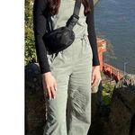 Pistola Green Cotton Blend Cinched Waist Square Neckline Adela Jumpsuit Size M Photo 9