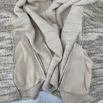 Lucky Brand Women L Marled Moto Jacket Cream Beige Striped Pockets Tweed Casual Photo 10