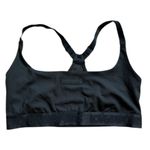 Womens Love & Sports Logo Patch Black Crossback Sports Bra Photo 4