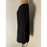 ZARA W&B Semi Sheer Black Textured High Low Top S No Care Tag Classic Preppy Photo 3