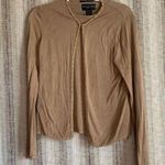August Silk Knits 100% Silk Women Cardigan and Top Blouse Set Women’s Size M Tan Size M Photo 0
