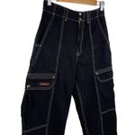 Urban Outfitters BDG Size 28 Women’s Black Denim Cargo Slouchy Skate Jeans Photo 2