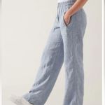 Athleta Cabo Linen Wide Leg Pant Chambray Blue 6 Photo 2
