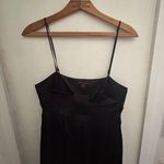 Betsey Johnson Silk size 8 100% silk dress. Black. Adjustable straps. Bow. Photo 2