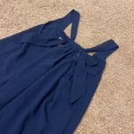 Pants Store Elegant Navy Sleeveless Blouse With Bow on back Blue Size M Photo 3