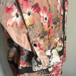 Tolani Collection of India Charming Floral Long Roll Up Sleeve Button Up Blouse Pink Photo 6