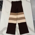 Free People Beach NWT Kami Hooded Sweater Set Womens Small Brown/Cream Oversized Photo 11