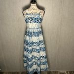 Apiece Apart  Strapless Dress in Blue and White Size XS Photo 11