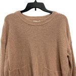 Madewell  Sweater Womens Small Beige Cable Knit Pullover Long Sleeve Pocket Photo 2