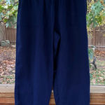 Sigrid Olsen  Women's 100% Linen Dark Blue Pull On Pants Size M Photo 0