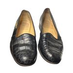 Wathne Black Leather Flats Gold Fishing Gear Medallion Size 36/6 Photo 2