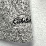 Cabela's  Pullover Henley Sweater XL Gray Fair Isle Toggle Hooded Hoodie Pocket Photo 3