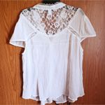 🆕 Dots Plus 3X Cream White Sheer Lace Summer Top Shirt Blouse Lacy NEW Photo 1