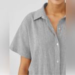 Eileen Fisher Eileen Fisher Organic Cotton Linen Ticking Striped Jumpsuit Wide Leg Cropped XL Photo 9