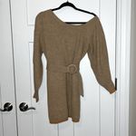 VICI NWT  Dennis Off the Shoulder Belted Mini Long Sleeve Sweater Dress Photo 1
