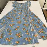 Torrid  Blue Citrus Puff Sleeve Dress Slit Maxi Size 2X Photo 9