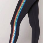 Spiritual Gangster Black Rainbow Eco Jersey High Waisted 7/8 Leggings Size Small Photo 2
