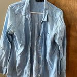 Apt. 9  light denim button down long sleeve shirt size large Photo 0