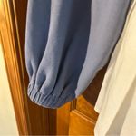 Free People  Ellie Blue Mariage Pleated Snap Down Hobo Sweatshirt/Jacket SZ XS Photo 5