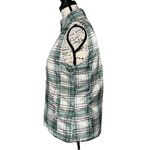 IZOD  off-white/plaid reversible puffer vest‎ medium Photo 5