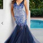 Jovani  38373 Mermaid Formal Long Prom Sequin Dress Photo 0