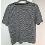 Adrianna Papell Black & White Knit Crew Neck Jacquard Cap Sleeve, Size S, NWT Photo 1