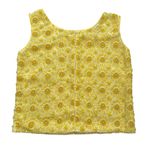 VTG Harilela’s Hand Beaded Lace and Satin Sleeveless Top, Sz 38 Yellow Photo 7