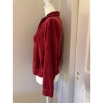 New York Laundry Vintage Y2K Red Velour Zip Up Sweatshirt Photo 2