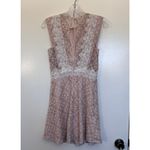 Sandro Paris "Peaches" Lace Mini Dress in Beige/Pink Size 1 (US Small) Photo 4
