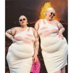 Hot Lava OOC Out of Control! Midi Dress w/ Asymmetrical Shoulder Strap 4X, NWOT Pink Photo 8