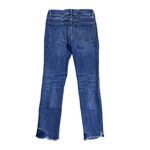 DL1961 Mara Straight Jeans 27 Ankle Mid Rise Blue Raw Hem Stretch Instasculpt Photo 6