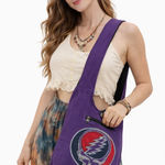 Grateful Dead NWT  Purple Steal Your Face Crossbody Bag Photo 0
