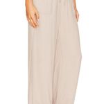 Bobi High Waist Pant Tan SMALL Wide Leg Long Slouchy Beach Resort 28x35 Photo 1