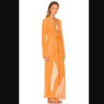 Camila Coelho Nikki Orange Sheer Coverup Robe M Photo 2
