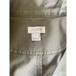 J.Crew Olive Utility Jacket L Zip Front Drawstring Waist 100% Cotton Fits M Green Size L Photo 1