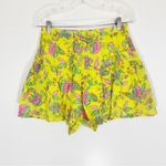 Sundry  Floral Yellow Multi Color Printed Shorts Flowy Size Medium Cotton Photo 2