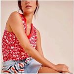 Anthropologie Maeve Red Elephant Safari Top Melange Animal Print Tank Size 2P Photo 4