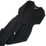 Madewell NWT Sloan Jumper in Black Belted Crepe Tapered Easy Fit Crop Jumpsuit 6 Photo 3