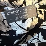 Chico's So Slimming Brigitte Bouquet slim ankle pants black size US 12P NWT Photo 8