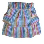 J.Crew NWT Faux-wrap Midi in Rainbow Gingham Striped Tiered Dress 0 Photo 5