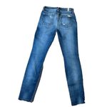 7 For All Mankind Medium Wash Distressed "The Ankle Skinny" Blue Jeans, Size 26 Photo 5