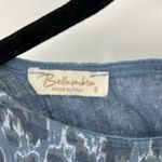 Bellambra Italy Linen Blouse Top Animal Print Leopard summer nautical beach Blue Photo 1