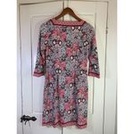 Talbots  Dress Women's Petite Small SP Pink Preppy‎ Square Neck Paisley Church Photo 2