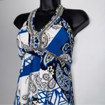 INC International Concepts Blue and White Patterned‎ Dress Size XL Photo 3